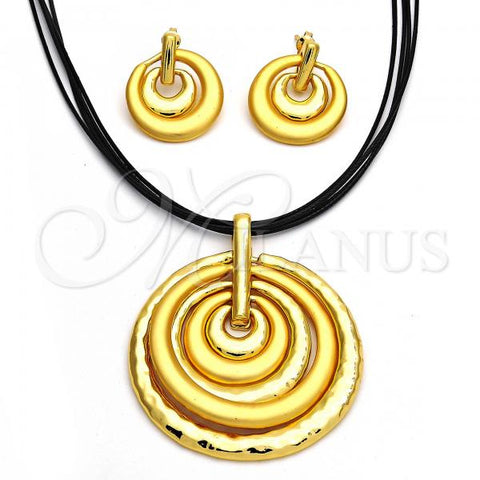 Oro Laminado Necklace and Earring, Gold Filled Style Polished, Golden Finish, 06.59.0111.1