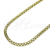Oro Laminado Basic Necklace, Gold Filled Style Bismark Design, Polished, Golden Finish, 04.213.0263.24