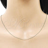 Oro Laminado Basic Necklace, Gold Filled Style Rolo Design, Polished, Golden Finish, 04.213.0337.16