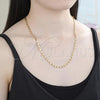 Oro Laminado Basic Necklace, Gold Filled Style Puff Mariner Design, Polished, Golden Finish, 04.326.0001.18
