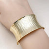 Oro Laminado Individual Bangle, Gold Filled Style Chunky Design, Polished, Golden Finish, 07.213.0005