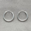 Sterling Silver Small Hoop, Polished, Silver Finish, 02.397.0037.15