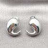 Rhodium Plated Stud Earring, Teardrop Design, Polished, Rhodium Finish, 02.163.0351.1