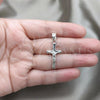 Sterling Silver Religious Pendant, Crucifix Design, Polished, Silver Finish, 05.392.0035