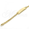 Oro Laminado ID Bracelet, Gold Filled Style Polished, Golden Finish, 03.63.1849.06