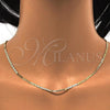 Oro Laminado Basic Necklace, Gold Filled Style Mariner Design, Polished, Golden Finish, 04.213.0030.24
