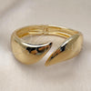 Oro Laminado Individual Bangle, Gold Filled Style Leaf Design, Polished, Golden Finish, 07.422.0003.05