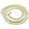 Oro Laminado Basic Necklace, Gold Filled Style Herringbone Design, Polished, Golden Finish, 04.213.0174.18