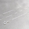 Sterling Silver Basic Necklace, Box Design, Polished, Silver Finish, 04.420.0038.18