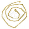 Oro Laminado Basic Necklace, Gold Filled Style Mariner Design, Polished, Golden Finish, 04.213.0079.18