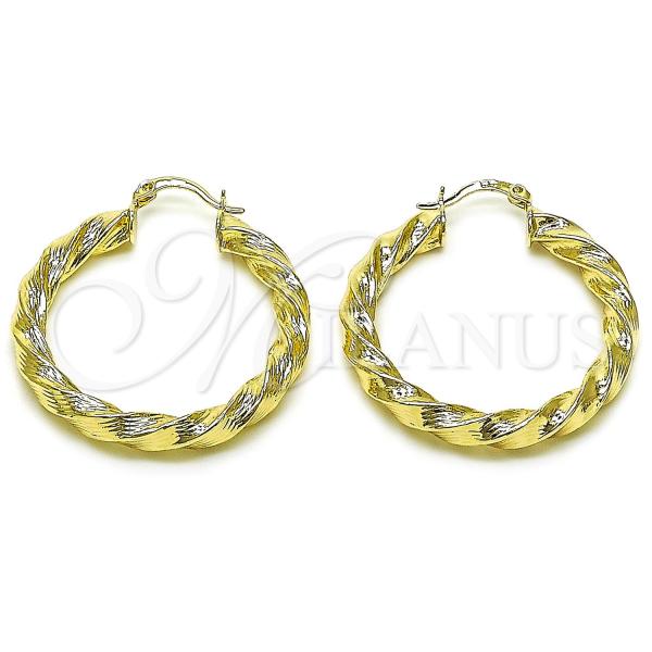 Gold Filled Large Hoop, Golden Finish, 02.170.0049.40