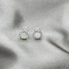 Sterling Silver Stud Earring, with Ivory Mother of Pearl, Polished, Silver Finish, 02.397.0042.07
