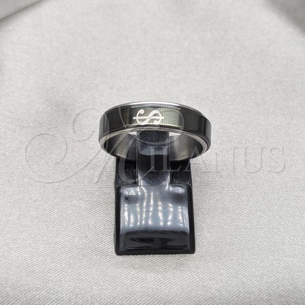 Stainless Steel Mens Ring, Four-leaf Clover Design, Polished, Steel Finish, 01.63.0617.11