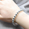 Sterling Silver Fancy Bracelet, Ball Design, Polished, Silver Finish, 03.409.0143.08