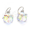 Rhodium Plated Dangle Earring, with White Platina Swarovski Crystals, Polished, Rhodium Finish, 02.239.0002.1