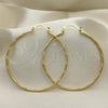 Oro Laminado Large Hoop, Gold Filled Style Diamond Cutting Finish, Golden Finish, 02.168.0039.50