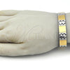 Stainless Steel Solid Bracelet, Polished, Two Tone, 03.114.0388.2.09