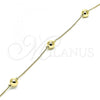 Oro Laminado Fancy Bracelet, Gold Filled Style Ball Design, Polished, Golden Finish, 03.213.0129.08