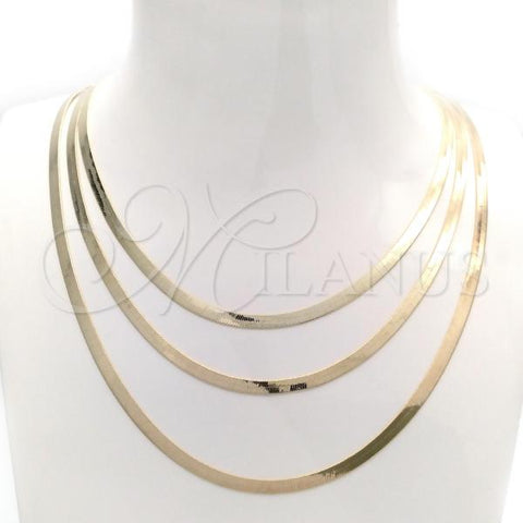 Oro Laminado Basic Necklace, Gold Filled Style Polished, Golden Finish, 04.02.0012.16