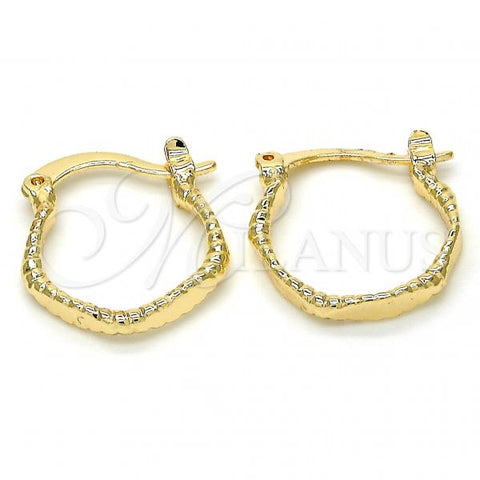 Oro Laminado Small Hoop, Gold Filled Style Polished, Golden Finish, 02.96.0081.15