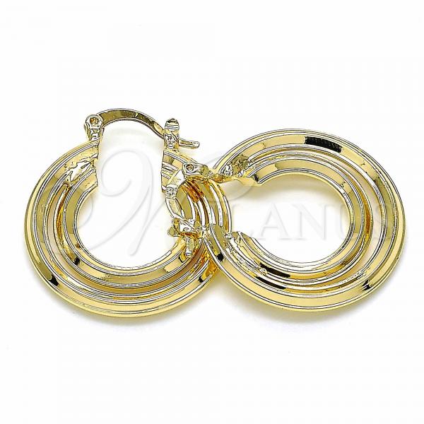 Oro Laminado Small Hoop, Gold Filled Style Polished, Golden Finish, 02.170.0288.25