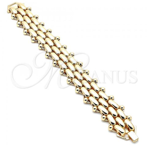 Oro Laminado Fancy Bracelet, Gold Filled Style Polished, Golden Finish, 03.331.0104.09