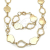 Oro Laminado Necklace and Bracelet, Gold Filled Style Polished, Golden Finish, 06.429.0006