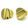 Oro Laminado Stud Earring, Gold Filled Style Polished, Golden Finish, 02.385.0022