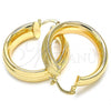 Oro Laminado Medium Hoop, Gold Filled Style Hollow Design, Polished, Golden Finish, 02.170.0236.35
