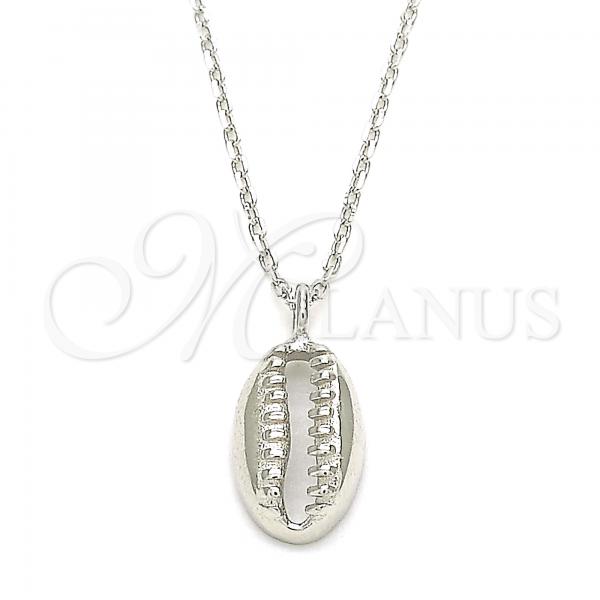 Sterling Silver Pendant Necklace, Polished, Rhodium Finish, 04.332.0001.16