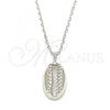 Sterling Silver Pendant Necklace, Polished, Rhodium Finish, 04.332.0001.16