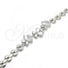 Rhodium Plated Fancy Bracelet, Butterfly Design, with White Cubic Zirconia, Polished, Rhodium Finish, 03.210.0086.2.08
