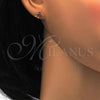 Stainless Steel Stud Earring, Star Design, with Pink Crystal, Polished, Golden Finish, 02.271.0016.3