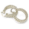 Rhodium Plated Medium Hoop, Polished, Rhodium Finish, 02.163.0025.1.30