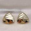 Oro Laminado Stud Earring, Gold Filled Style Polished, Golden Finish, 02.163.0296