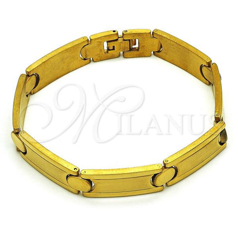 Stainless Steel Solid Bracelet, Polished, Golden Finish, 03.114.0213.4.08