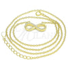 Sterling Silver Pendant Necklace, Infinite Design, with White Cubic Zirconia, Polished, Golden Finish, 04.336.0035.2.16