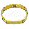 Stainless Steel Solid Bracelet, Polished, Golden Finish, 03.114.0225.3.08