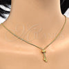 Oro Laminado Basic Necklace, Gold Filled Style Box Design, Polished, Golden Finish, 04.313.0009.28