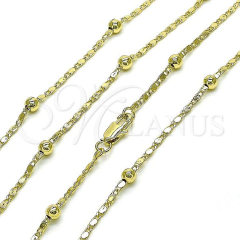 Oro Laminado Basic Necklace, Gold Filled Style Polished, Golden Finish, 04.213.0317.24
