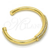 Gold Tone Individual Bangle, with White Crystal, Polished, Golden Finish, 07.252.0018.GT (05 MM Thickness, One size fits all)