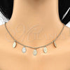 Oro Laminado Necklace and Bracelet, Gold Filled Style Guadalupe Design, Polished, Golden Finish, 06.63.0209