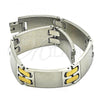 Stainless Steel Solid Bracelet, Polished, Two Tone, 03.114.0344.08