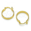 Oro Laminado Small Hoop, Gold Filled Style Polished, Golden Finish, 02.122.0095.20