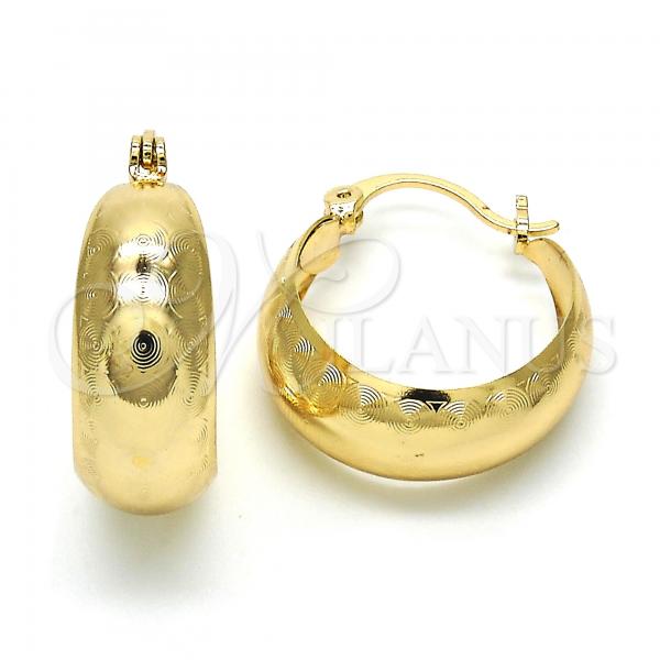 Oro Laminado Small Hoop, Gold Filled Style Polished, Golden Finish, 02.106.0016.20