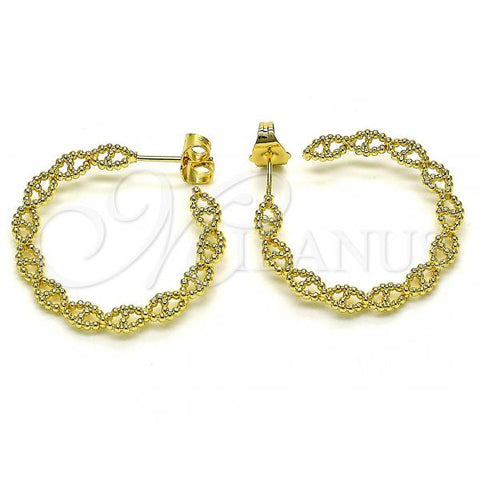 Oro Laminado Medium Hoop, Gold Filled Style Polished, Golden Finish, 02.210.0759.30