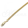Oro Laminado Basic Necklace, Gold Filled Style Miami Cuban Design, Polished, Golden Finish, 04.63.1359.24