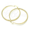 Oro Laminado Large Hoop, Gold Filled Style Diamond Cutting Finish, Golden Finish, 02.213.0164.60