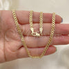 Oro Laminado Basic Necklace, Gold Filled Style Polished, Golden Finish, 04.63.1361.24