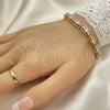 Oro Laminado Tennis Bracelet, Gold Filled Style with White Cubic Zirconia, Polished, Golden Finish, 03.283.0016.07